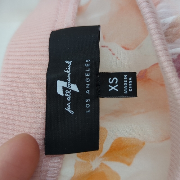 7FAMK silk off the shoulder crop top *BNWOT! - Picture 5 of 7